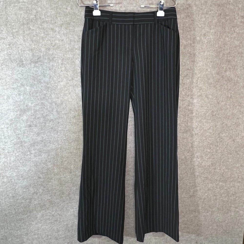 Body by Victoria Christie Fit Dress Pants Womens 6 Black Pinstripe Office Goth